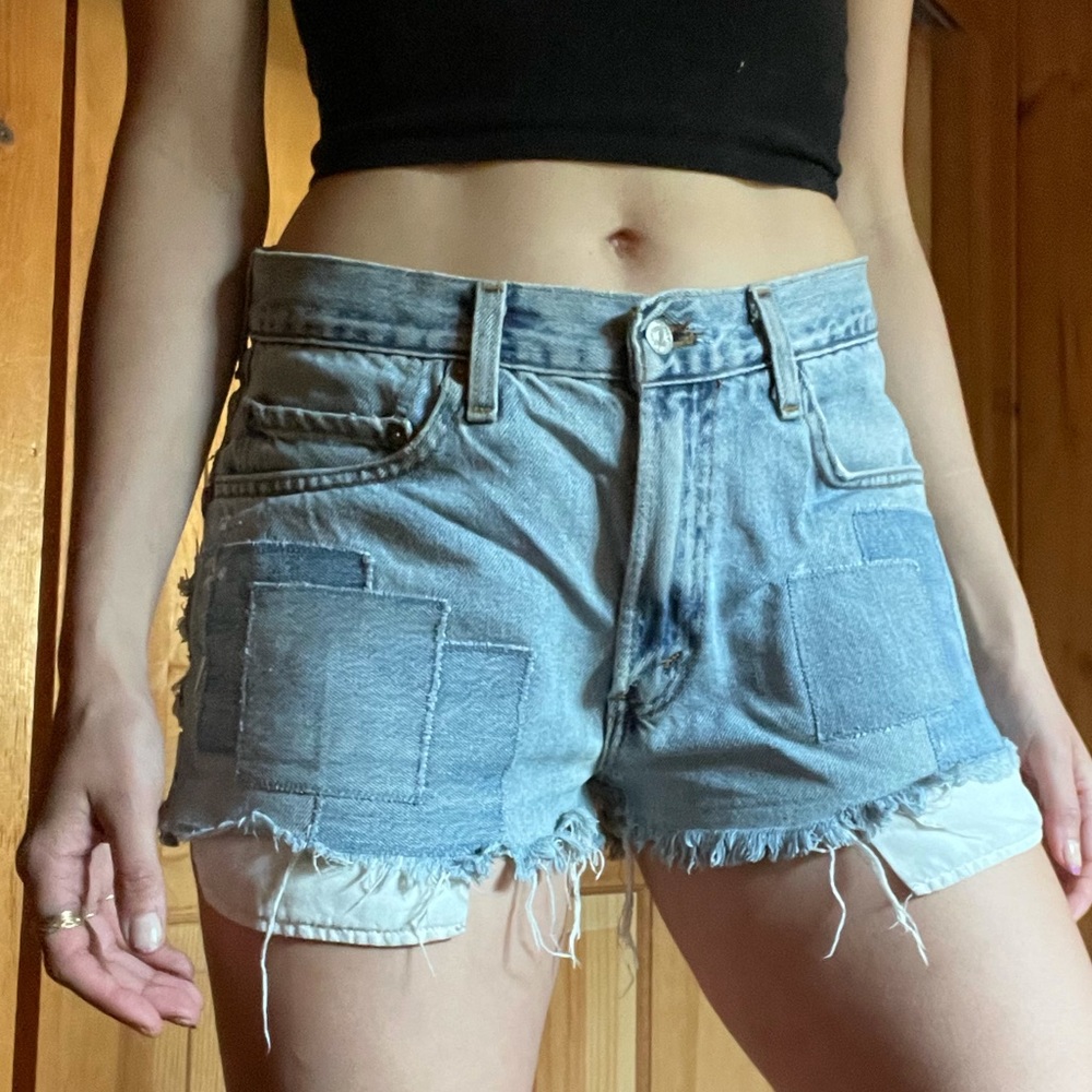 VTG Levis Patchwork Jean Shorts